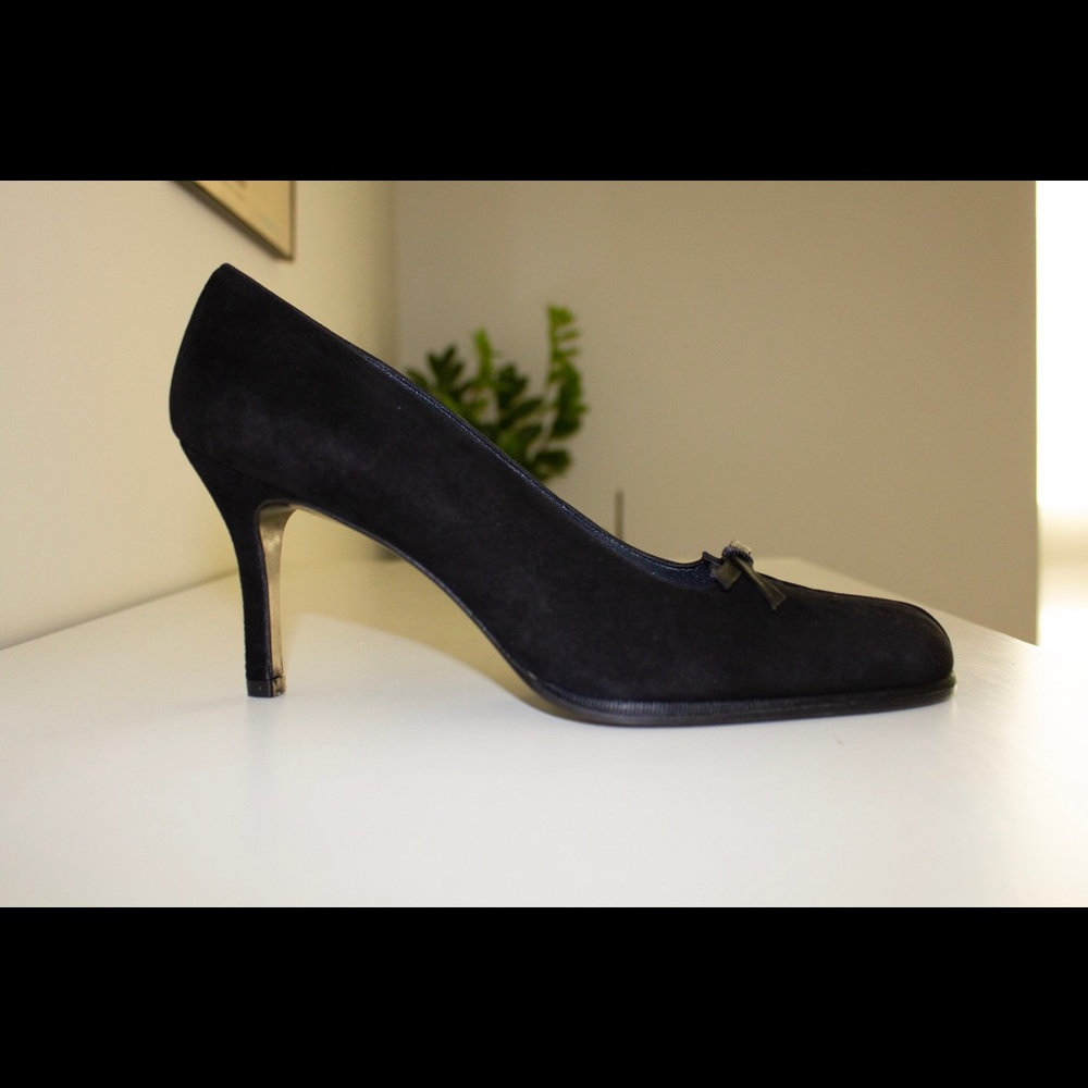 Stuart Weitzman black suede heels